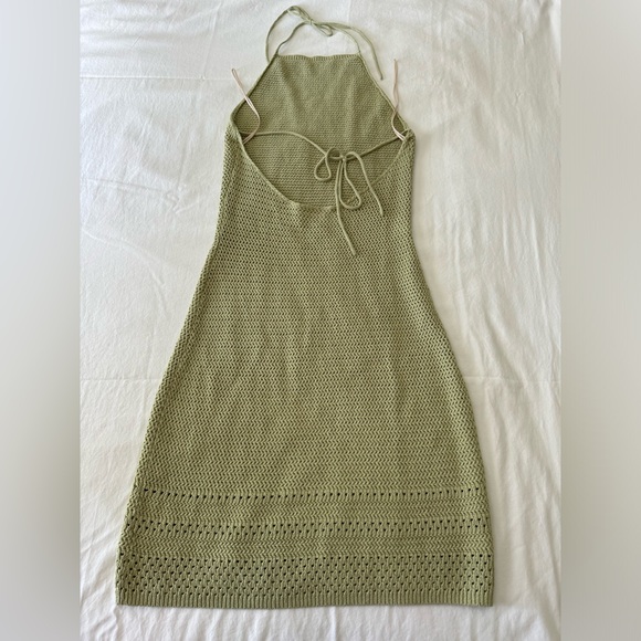 Aritzia Wilfred Crochet Halter Dress - Picture 3 of 4